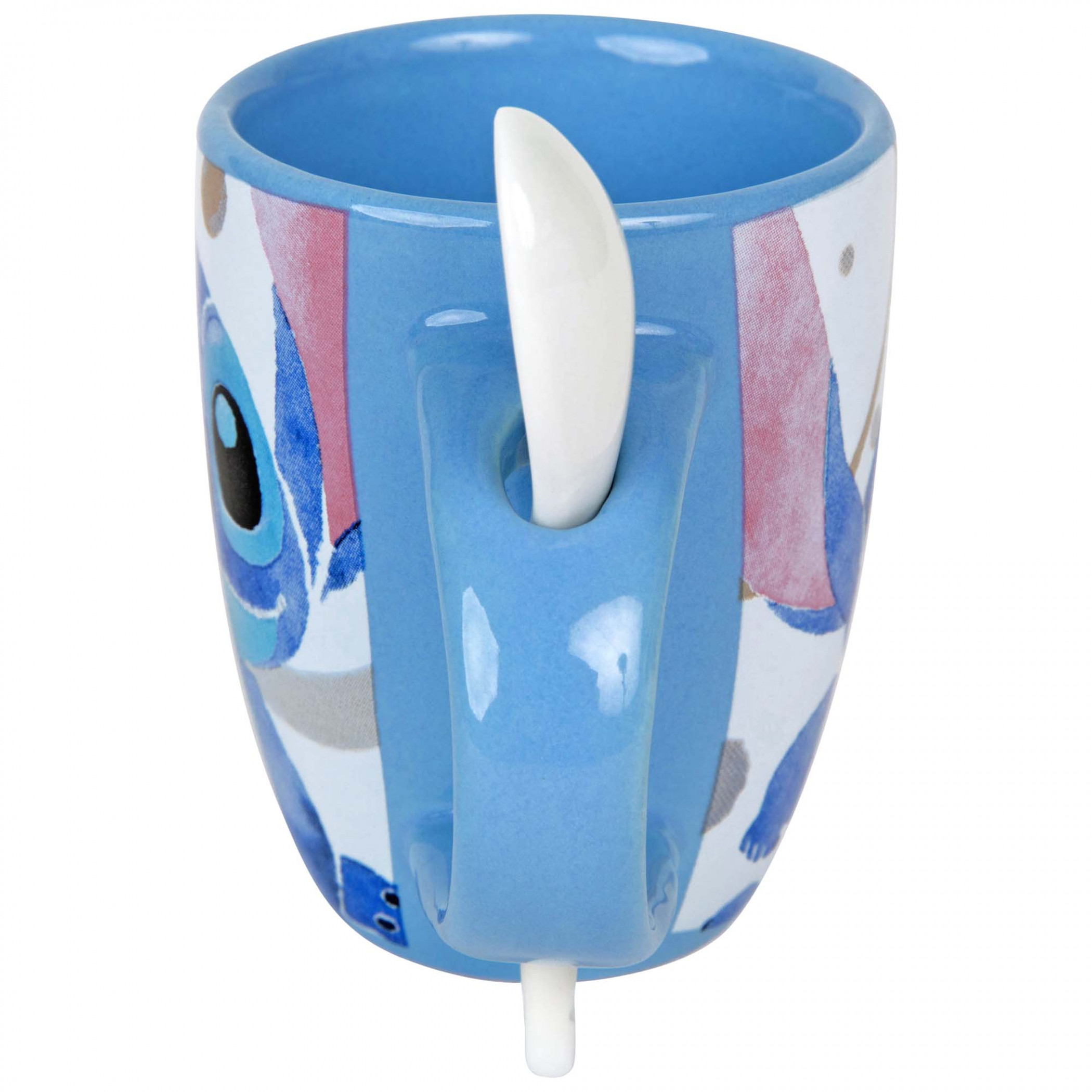 Disney Stitch Ceramic Espresso Mug with Spoon